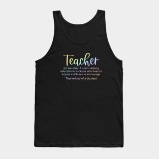 Teacher definition - inspiring teacher quote Tank Top